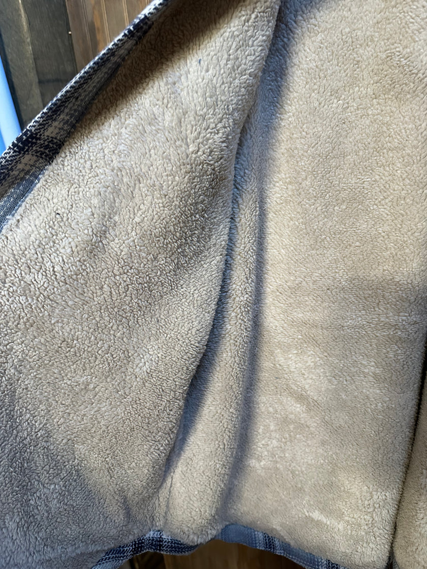 Plaid Shacket with Sherpa Lining