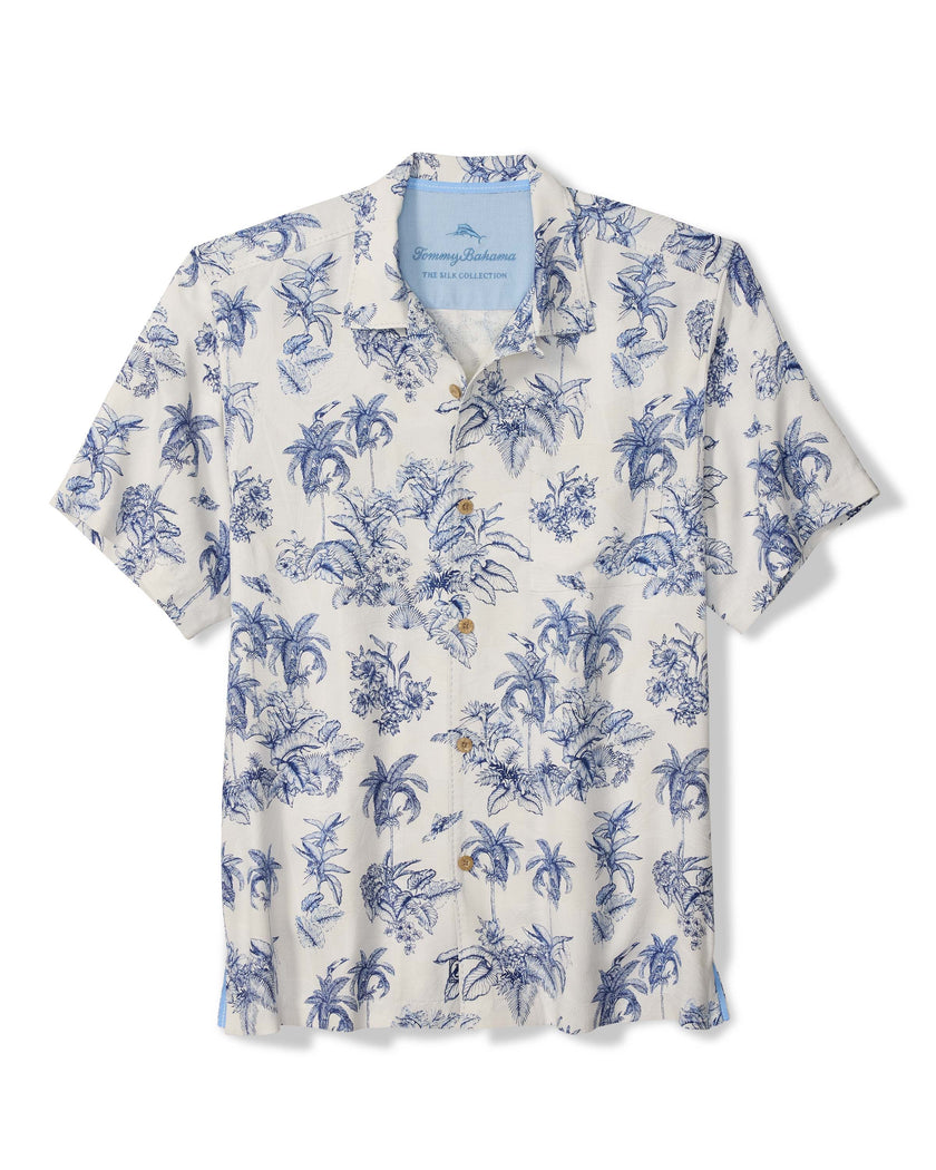 Toucan Toile Silk Button Down Shirt