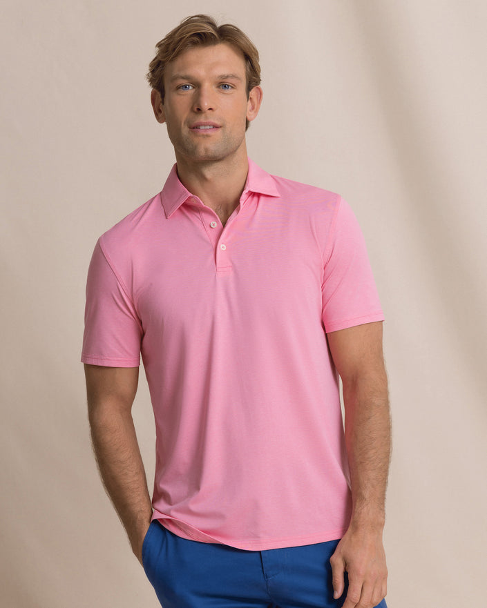 Coastal Breeze Heather Perf Polo