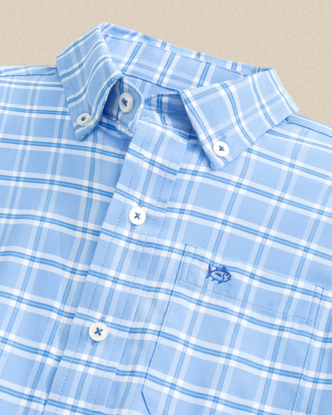 Boys Coastal Breeze South Beach Plaid Sportshirt