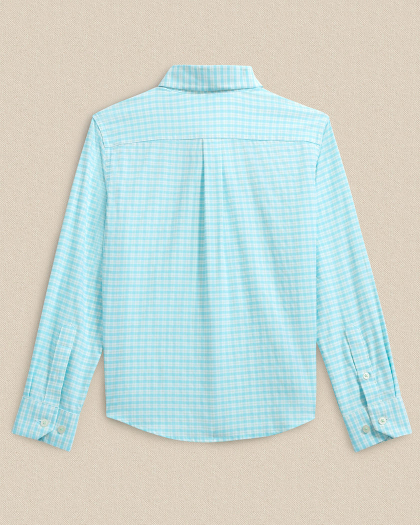 Boys Coastal Breeze Precheck Plaid Sportshirt
