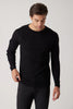 Raglan rib crew sweater