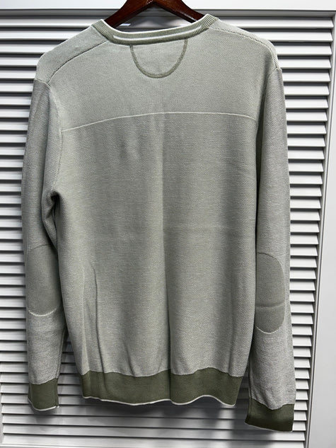 V Neck Sweater with Elbow Patch