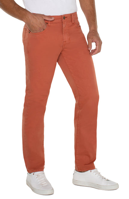 Kingston Modern Straight Colored Twill - Terracotta