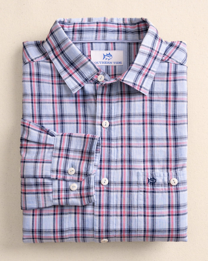 Benton Plaid Double Cloth Heather Sport Shirt