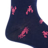 Lobster and Crab Cotton Sock Linked Toe Mid-Calf