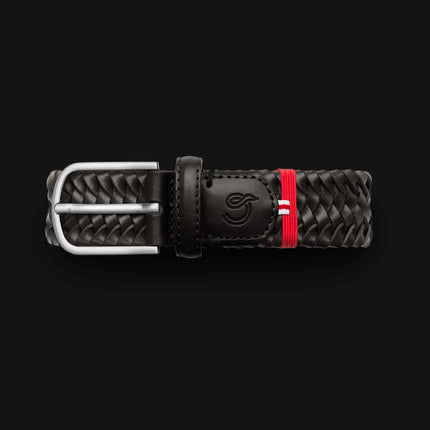 Milan Black Leather Belt