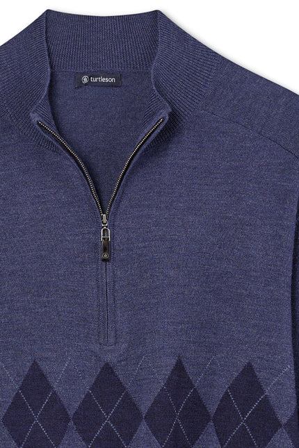 Bex Argyle 1/4 Zip Sweater
