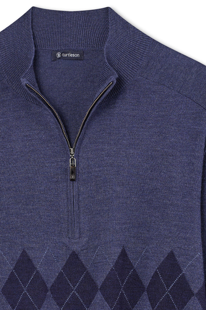 Bex Argyle 1/4 Zip Sweater