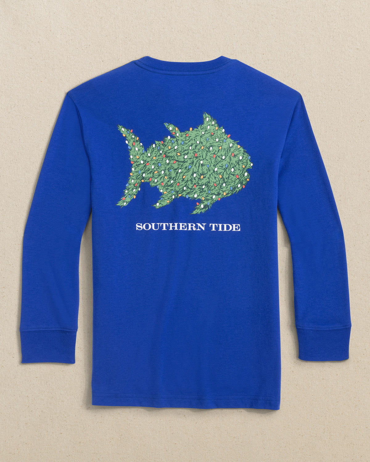 Youth Fish Holiday Lights Long Sleeve Tee