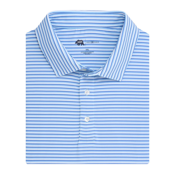 Blue Horizon Tri Stripe Performance Polo