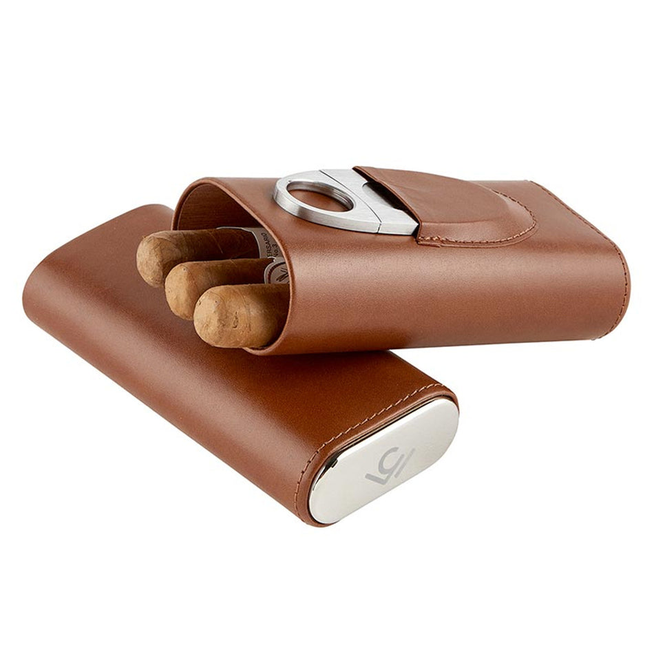 3 Finger Leather Cigar Case