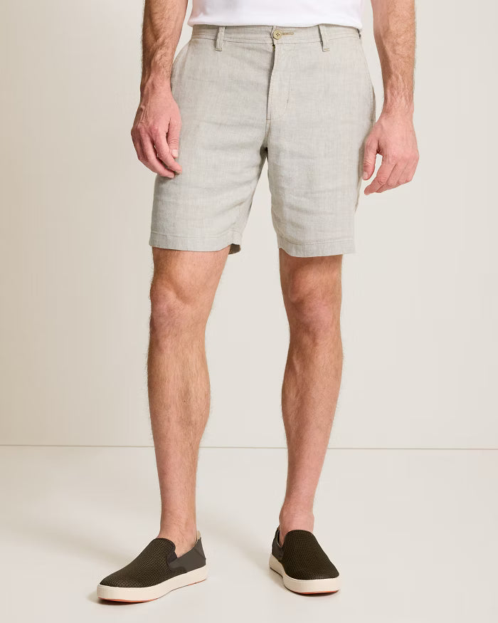 Beach Coast Stretch-Linen 9-Inch Shorts