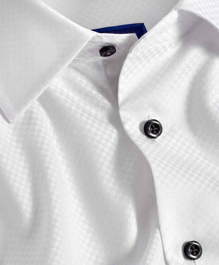 White Grid Dobby Dress Shirt