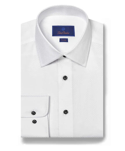 White Grid Dobby Dress Shirt