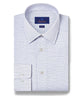 White & Blue Shadow Check Dress Shirt