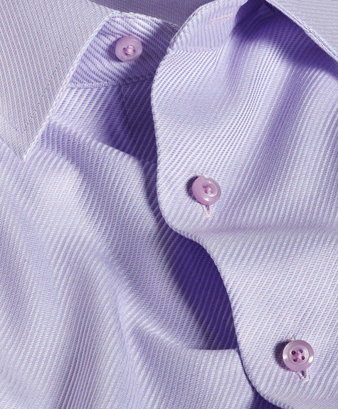 Berry Textured Twill Dress Shirt