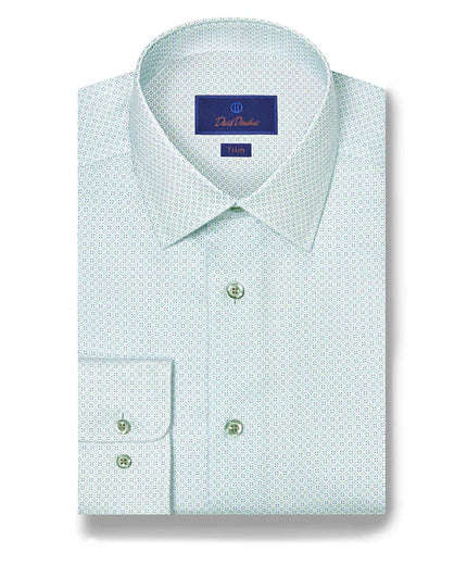 White and Pistachio Geo Print Shirt