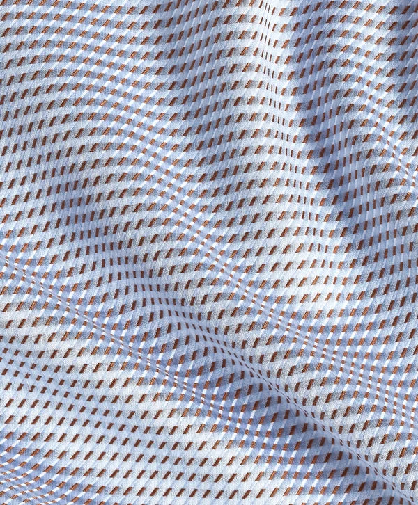 Sky & Chocolate Textured Twill Dress Shirt