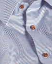 Sky & Chocolate Textured Twill Dress Shirt