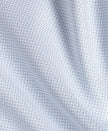 White & Blue Micro Geometric Print Stretch Dress Shirt