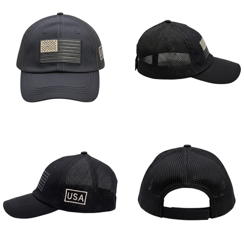 USA Tactical Trucker Cap – Double Mesh Back American Flag Hat (Online Only)