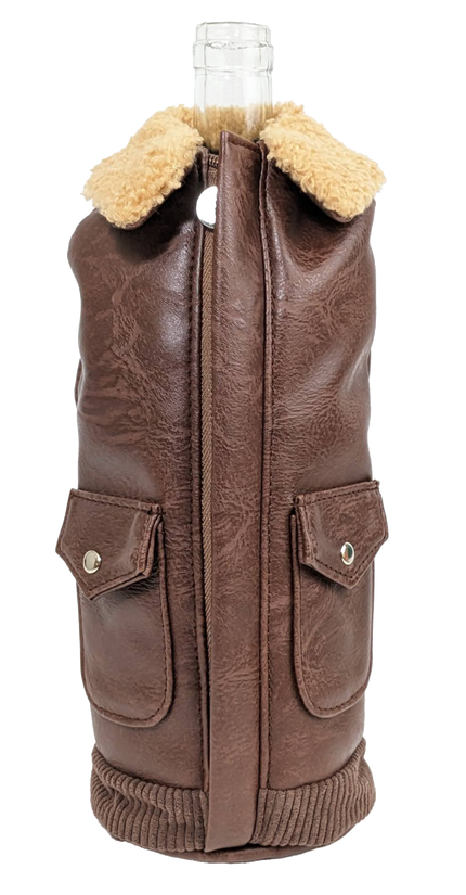 Leather Jacket Wine Holder