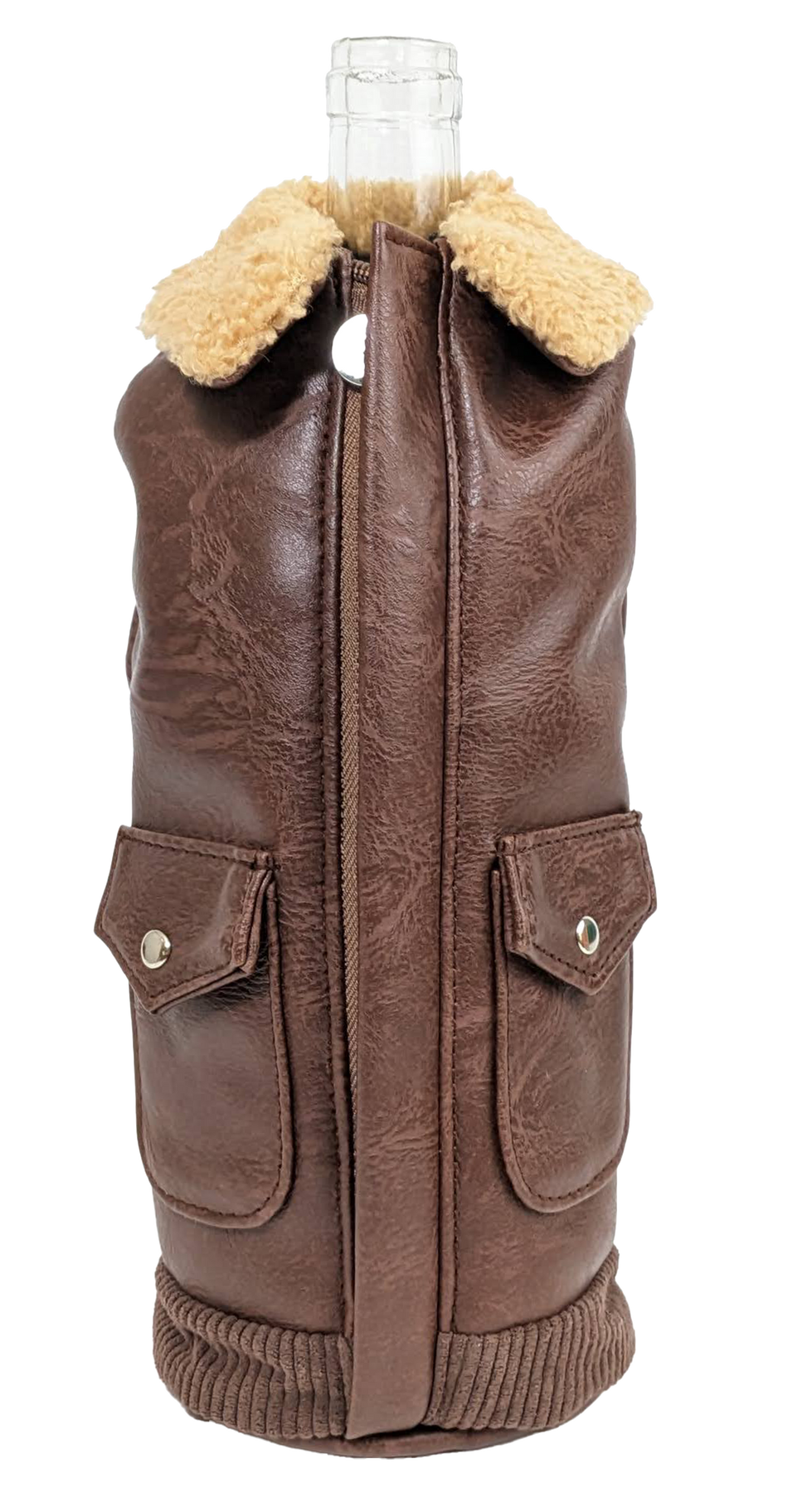 Leather Jacket Wine Holder