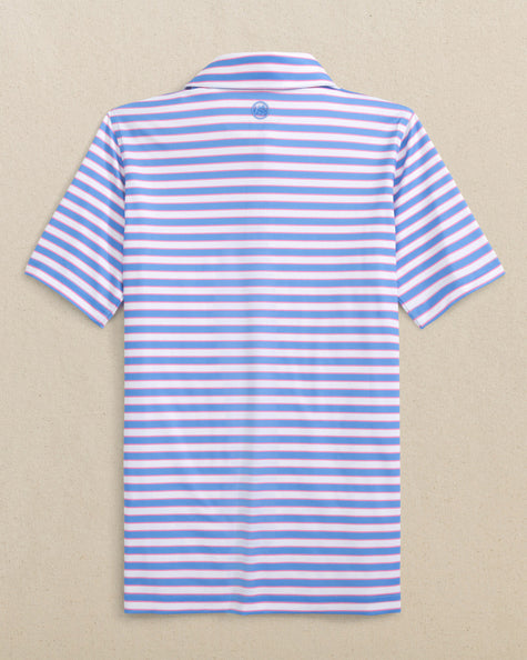 Boys Driver Waterway Stripe Perf Polo