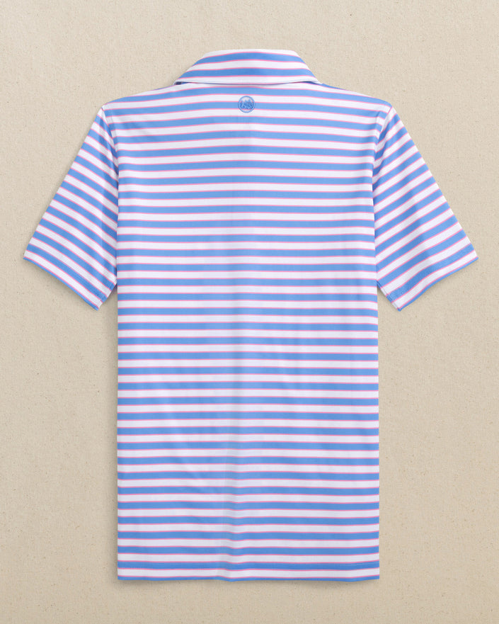 Boys Driver Waterway Stripe Perf Polo