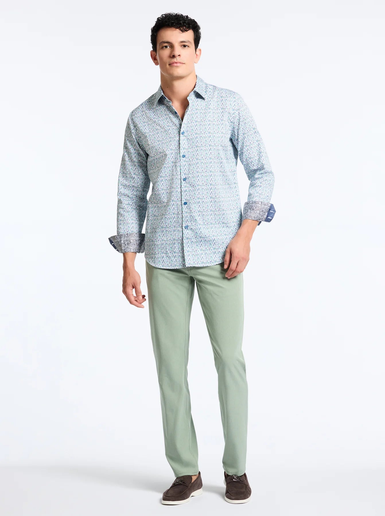 Lenox Long Sleeve Woven Button Down Shirt