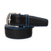 American Bison - Black w/ Denim Blue edge & Stitching Belt