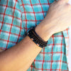 Men's Bracelet - 4 part navy and black