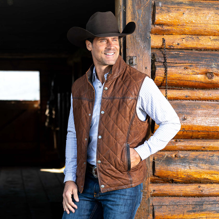 Beaver Creek Waxed Goat Suede Vest