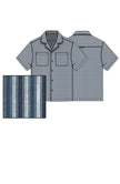 Short Sleeve Camp Shirt Blue Multi