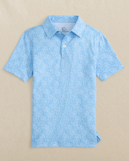Boys  Beach Palms Perf Polo