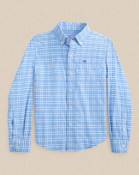 Boys Coastal Breeze South Beach Plaid Sportshirt