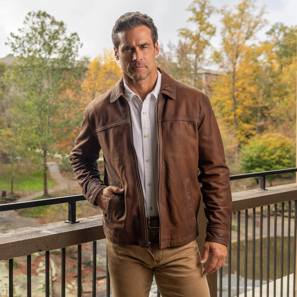 Hickory Lightweight Leather Jacket