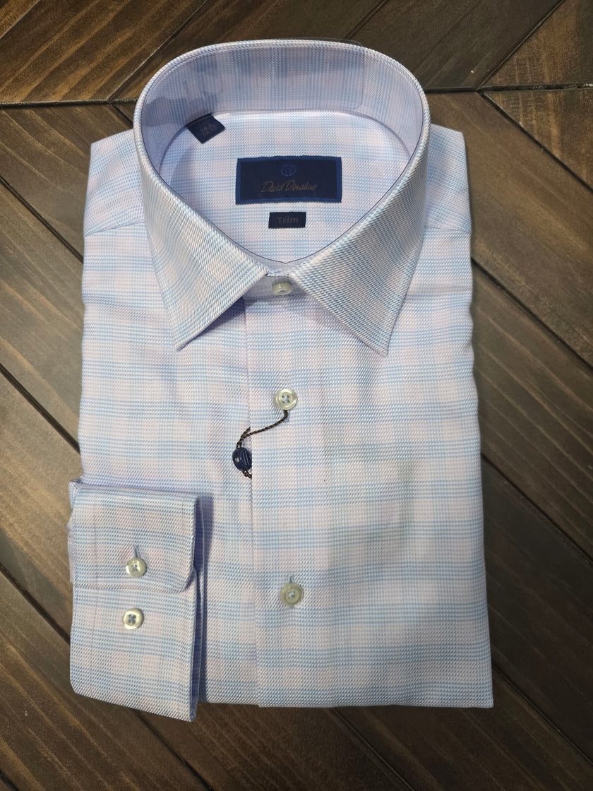 Sky and Berry Trim Dress Shirt
