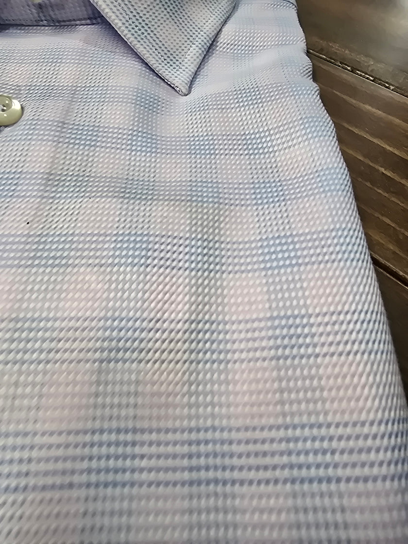 Sky and Berry Trim Dress Shirt