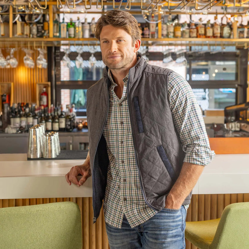 Sautee Nylon & Wool Reversible Vest