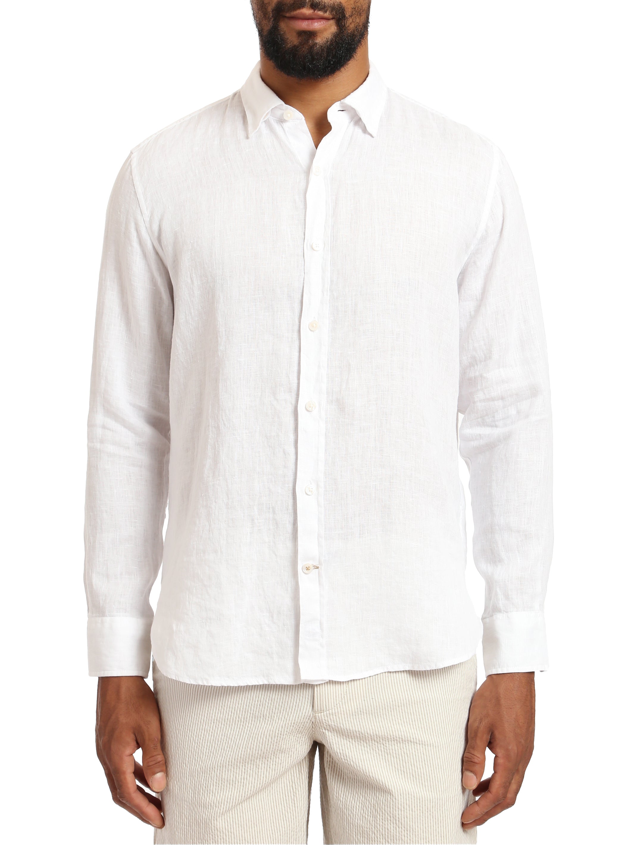 Linen Chambray Bright White Shirt