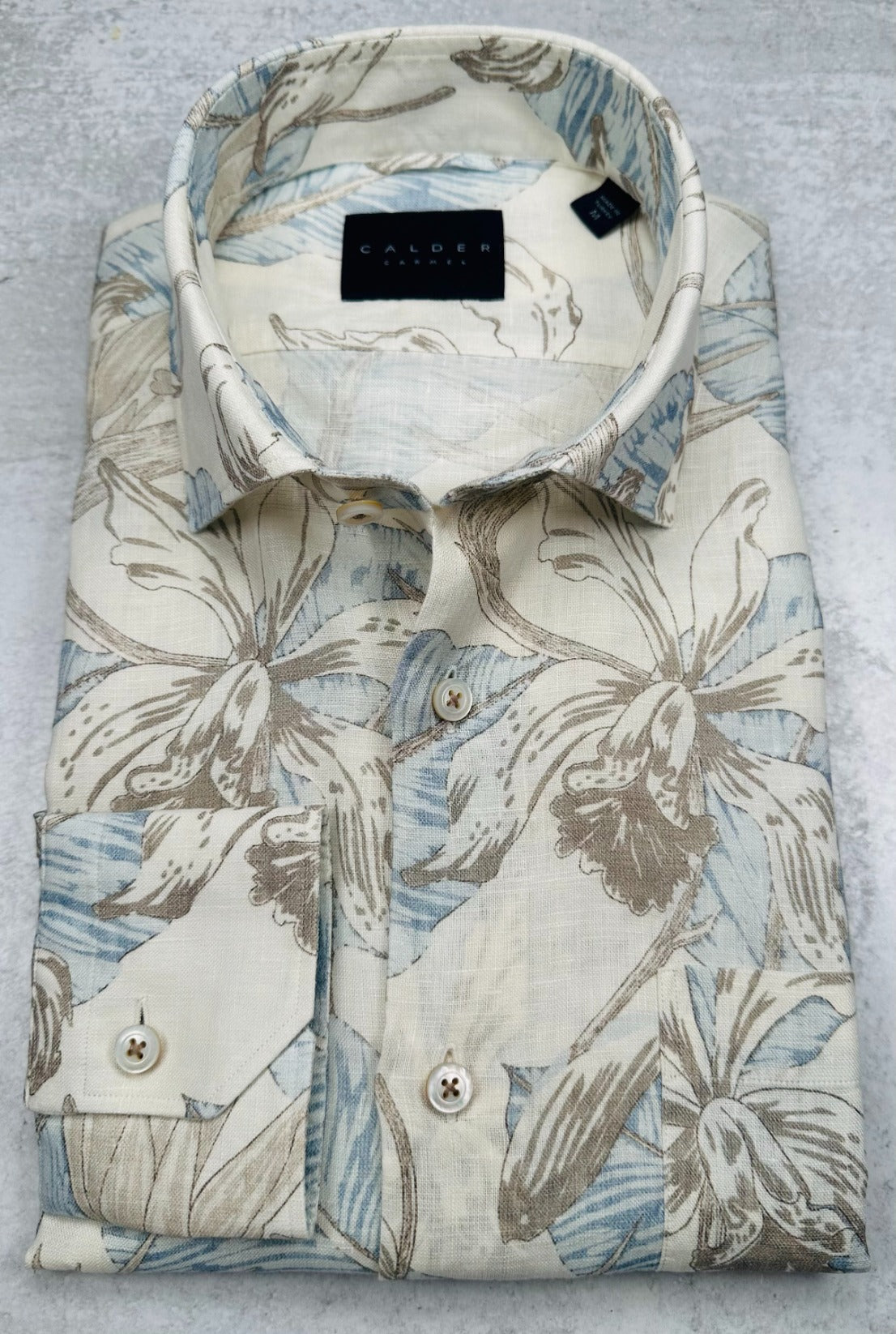 Luxury Italian Printed Linen Shirt