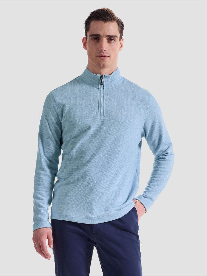 Knit Mock Neck Zip Quarter Zip