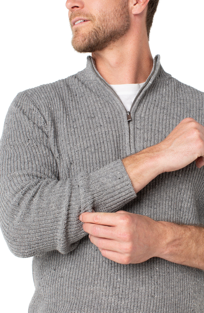 Donegal Ribbed 1/4 Zip Sweater