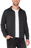 Charcoal and Black Button Front Shirt