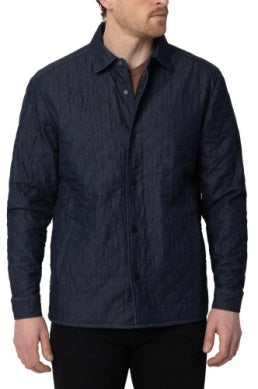 Denim Quilted Overshirt Rinse