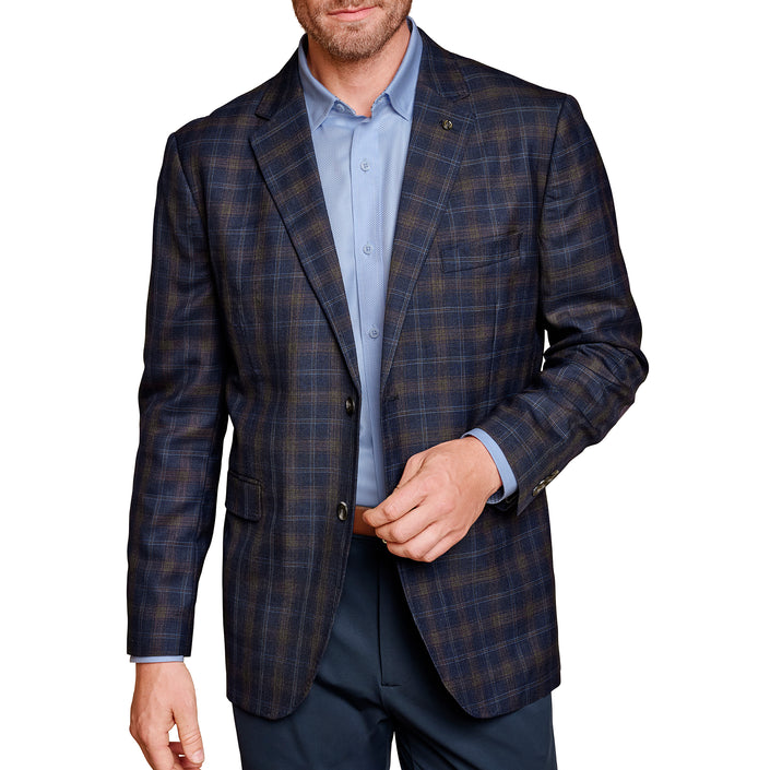 Navy Plaid Blazer