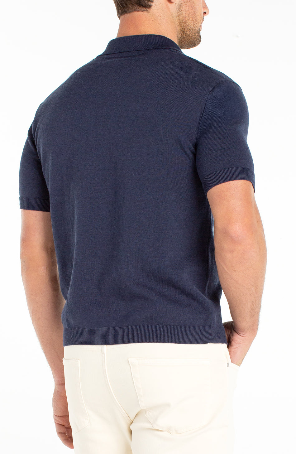 Navy Knit Polo