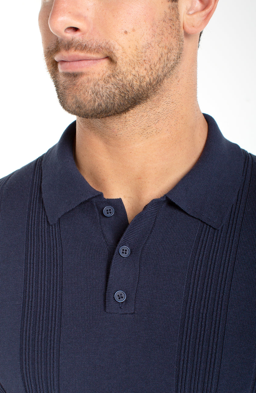 Navy Knit Polo